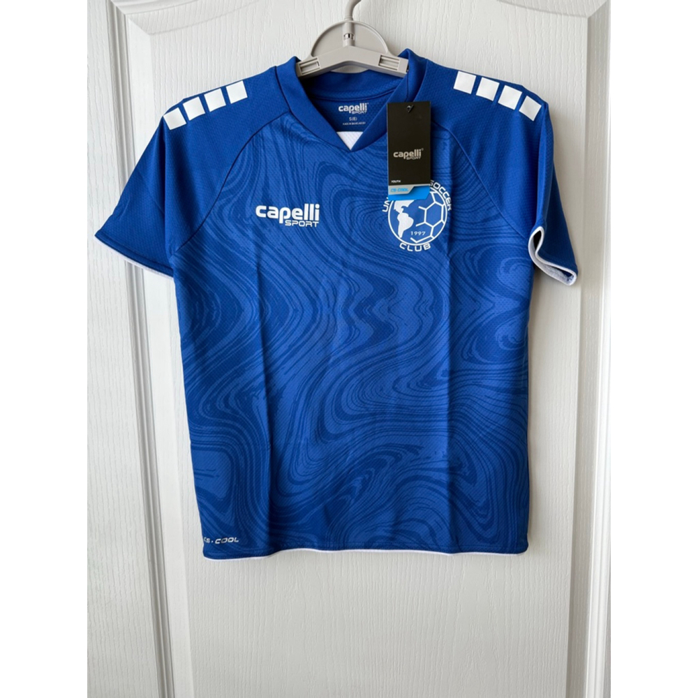 Boys Capelli Sport Blue White Condor III Marble Soccer Jersey S